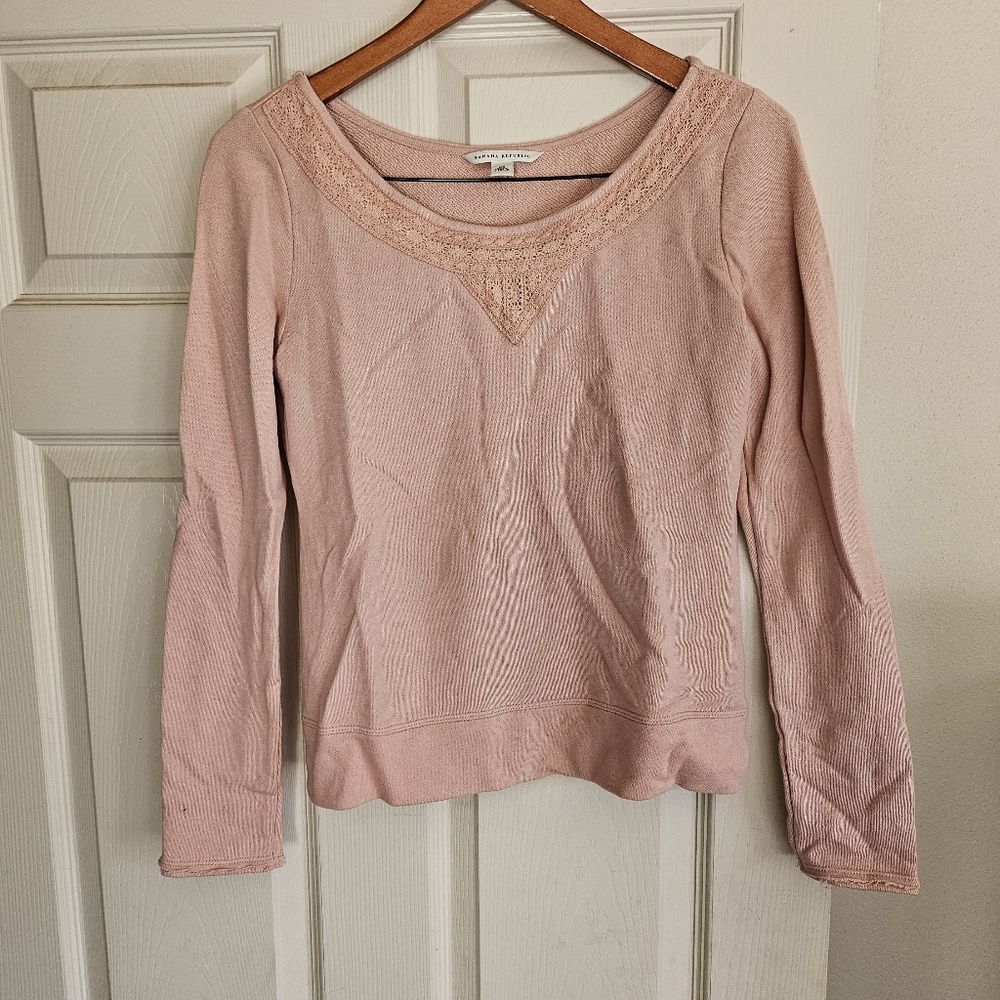 Banana Republic XS Dusty Rose Sweatshirt Excellent Condition